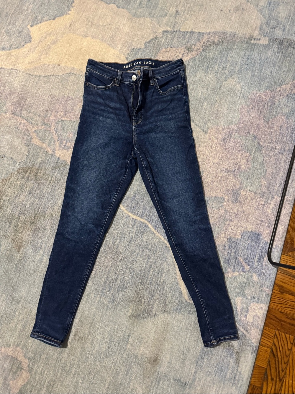 American Eagle Outfitters Women’s Dark Wash SuperHigh-Rise Skinny Jeans